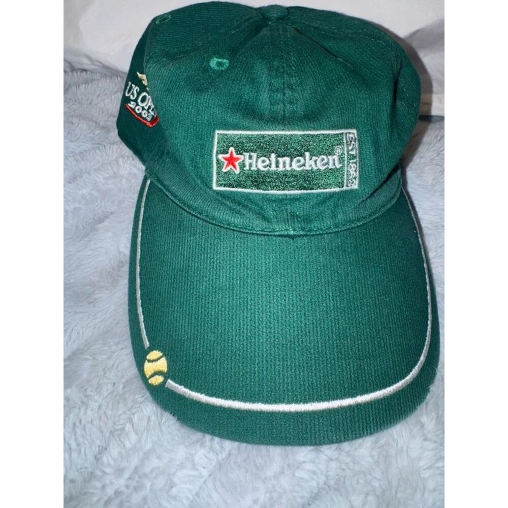 Vintage Corduroy 2003 US Open Heineken Tennis Hat